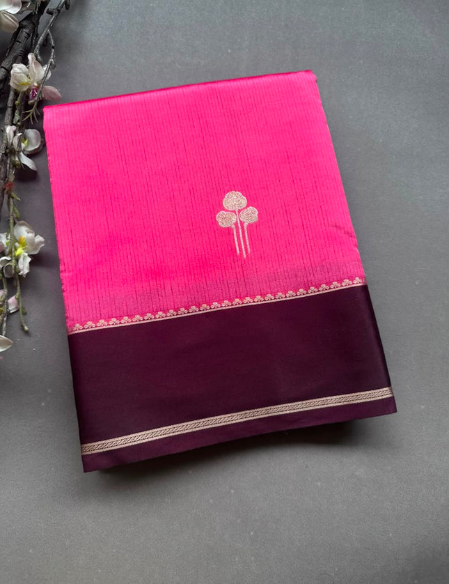Pink Semi Silk Saree 108