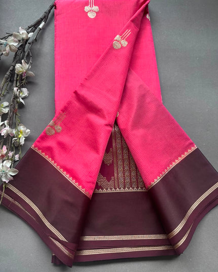 Pink Semi Silk Saree 108