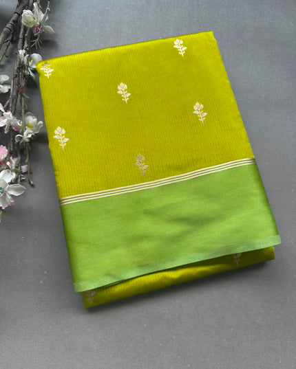 Mehandi Green Semi Silk Saree 108