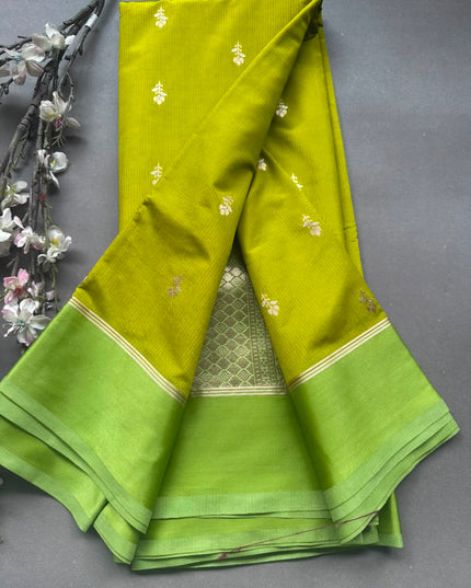 Mehandi Green Semi Silk Saree 108