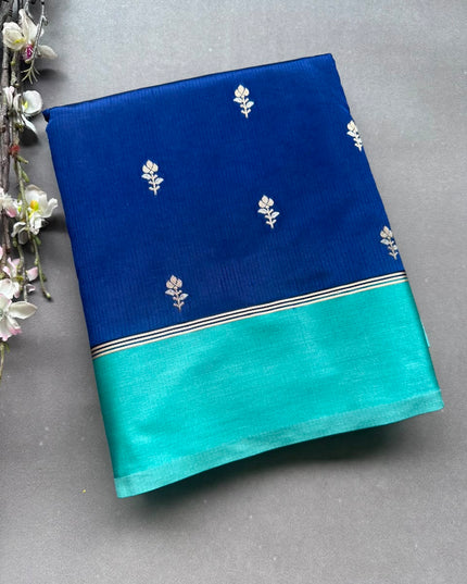Navy Blue Semi Silk Saree 108
