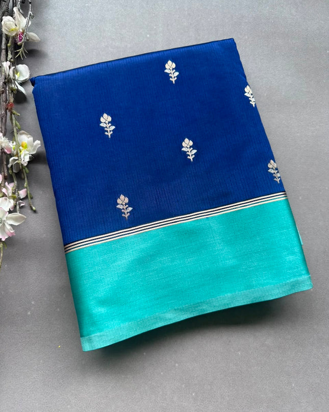 Navy Blue Semi Silk Saree 108