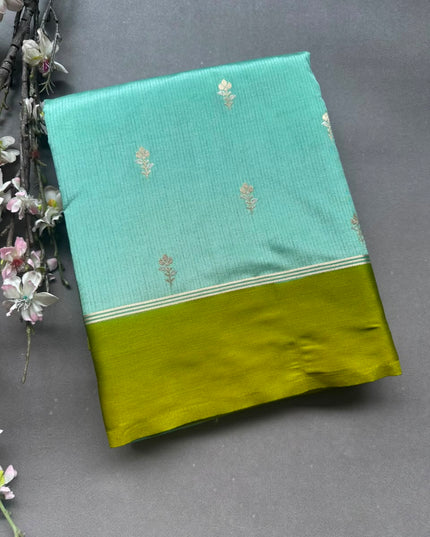Pastel Blue Semi Silk Saree 108