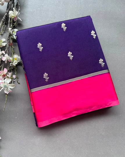 Purple Semi Silk Saree 108