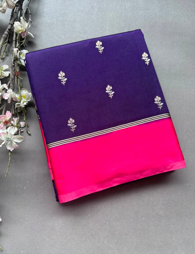 Purple Semi Silk Saree 108