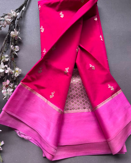 Pink Semi Silk Saree 108