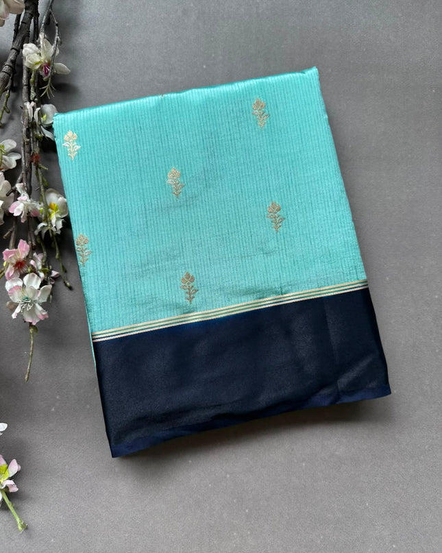 Pastel Blue Semi Silk Saree 108