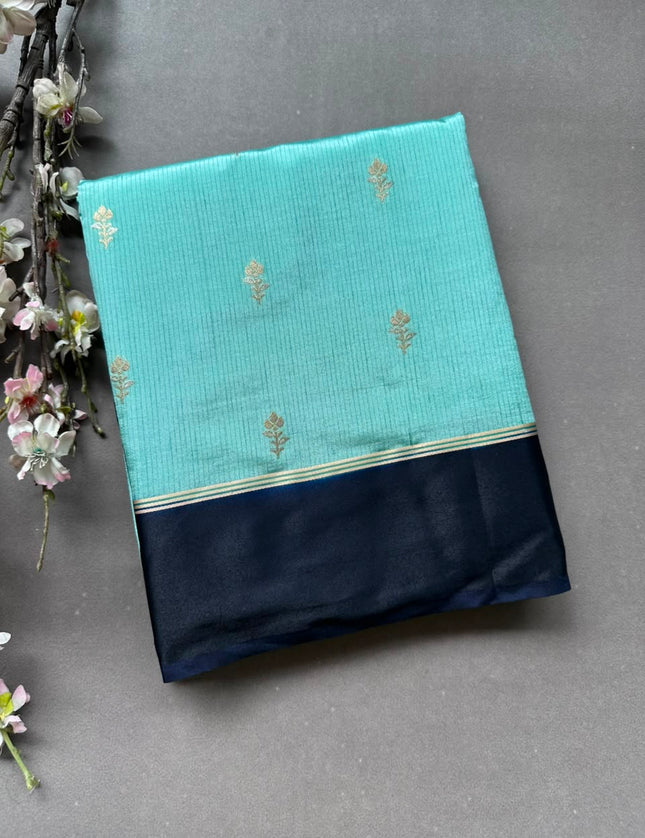 Pastel Blue Semi Silk Saree 108