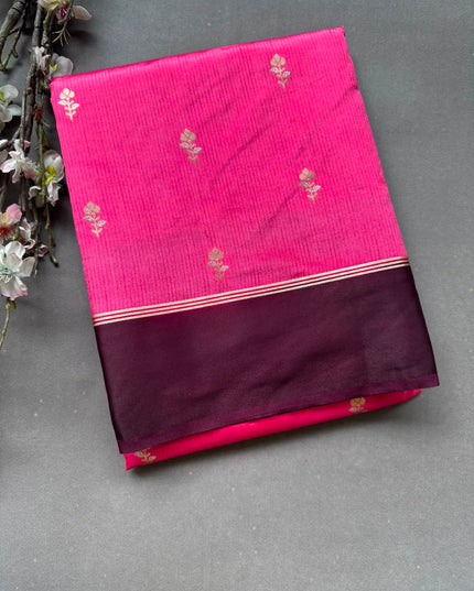 Pink Semi Silk Saree 108