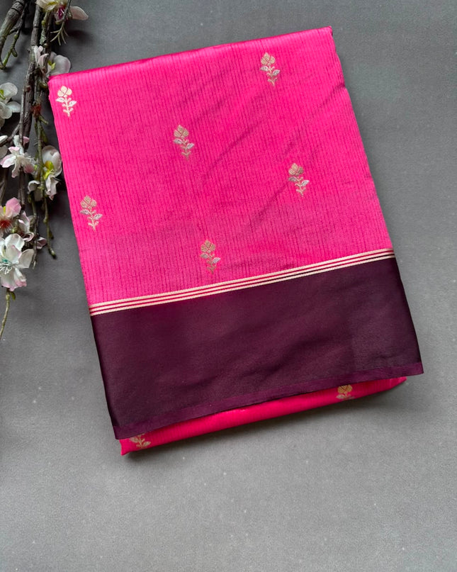 Pink Semi Silk Saree 108