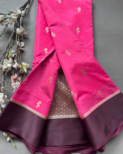 Pink Semi Silk Saree 108
