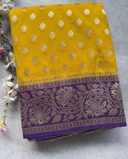 Mustard Yellow Georgette Saree 109