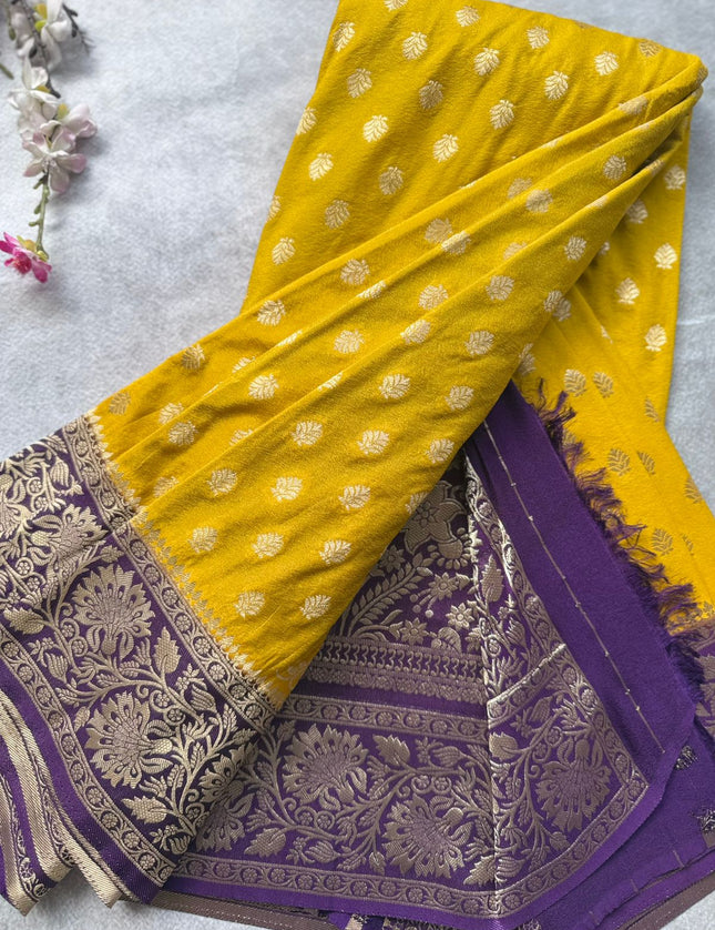 Mustard Yellow Georgette Saree 109