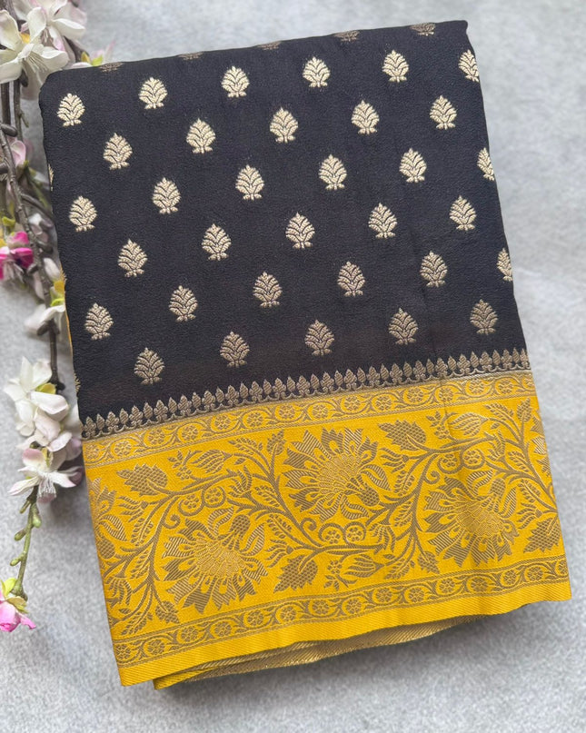 Black Georgette Saree 109