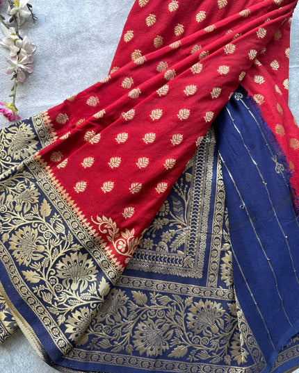 Red Georgette Saree 109