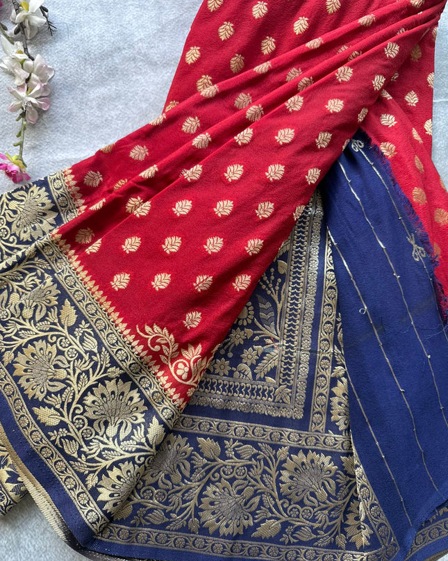 Red Georgette Saree 109