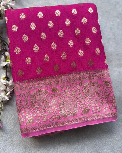 Magenta Georgette Saree 109