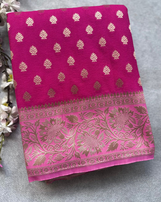 Magenta Georgette Saree 109