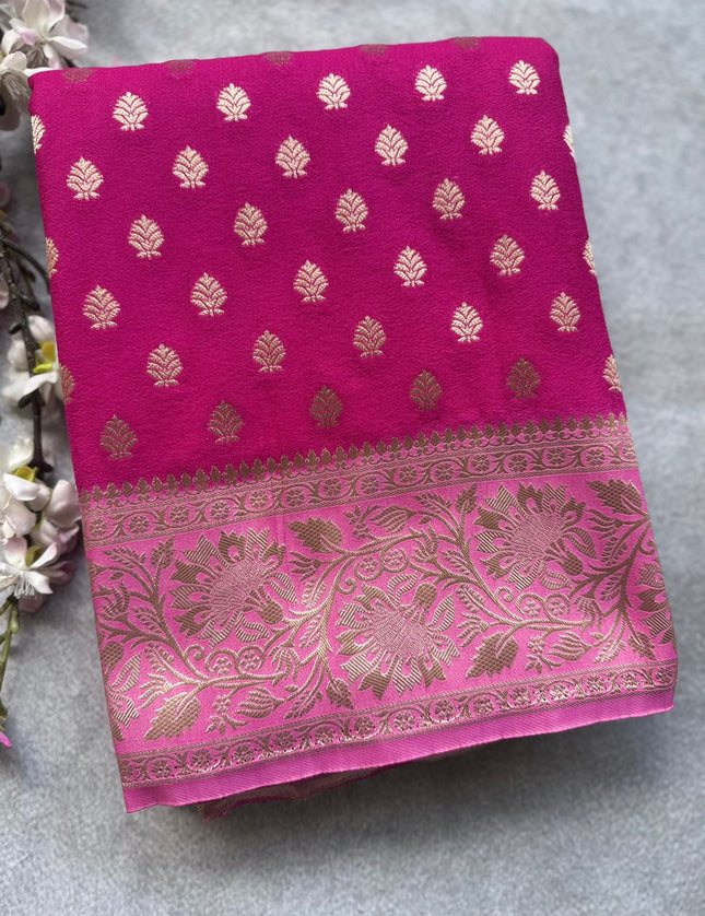 Magenta Georgette Saree 109