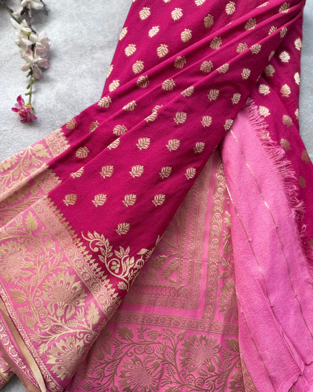 Magenta Georgette Saree 109