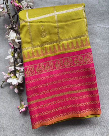 Green Soft Silk Saree 109