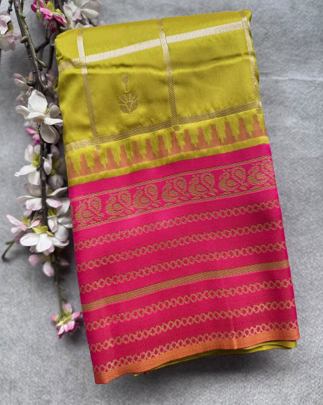 Green Soft Silk Saree 109