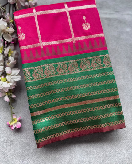 Pink Soft Silk Saree 109