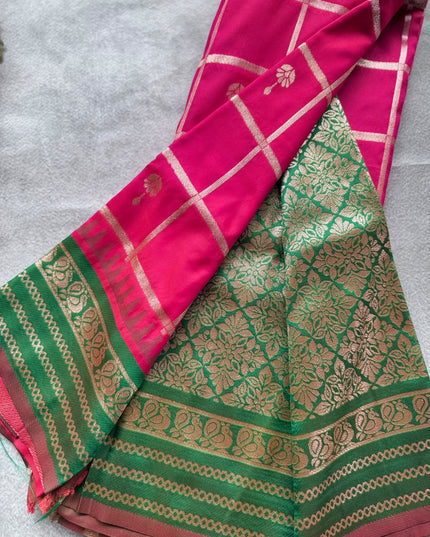 Pink Soft Silk Saree 109