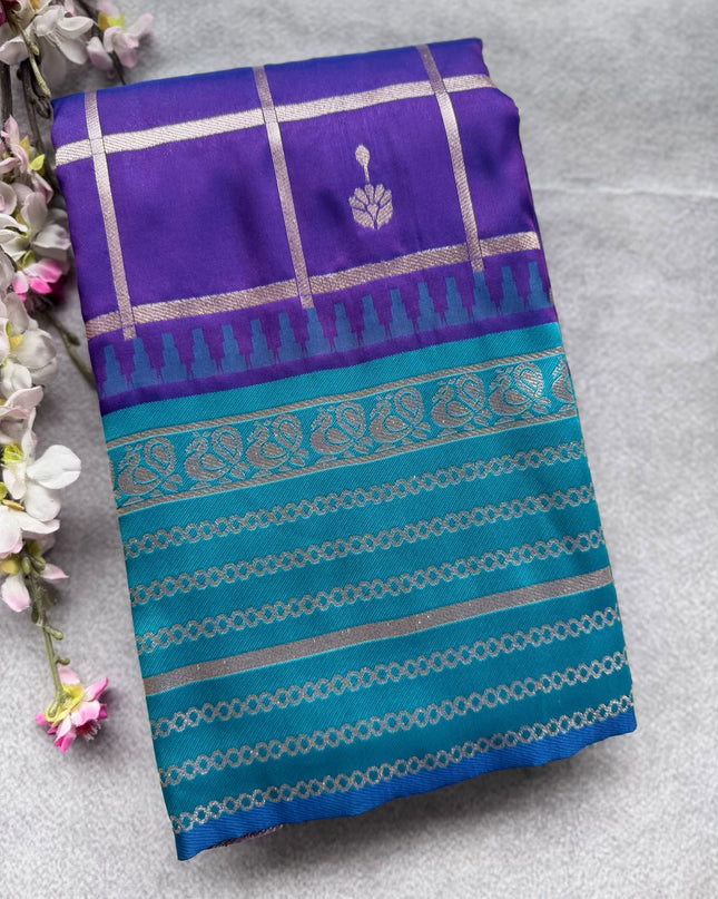 Navy Blue Soft Silk Saree 109