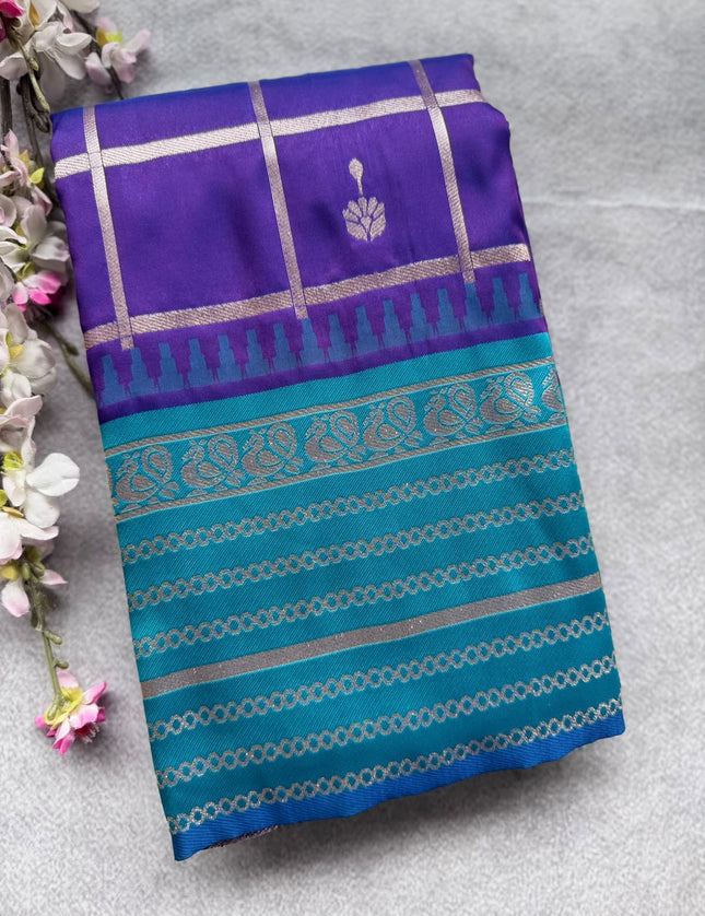Navy Blue Soft Silk Saree 109