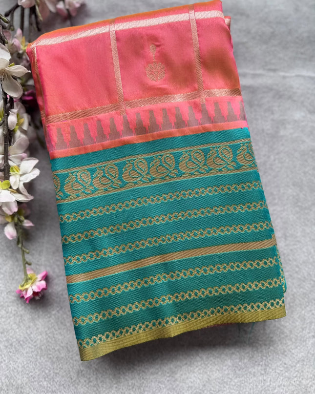 Pink Soft Silk Saree 109