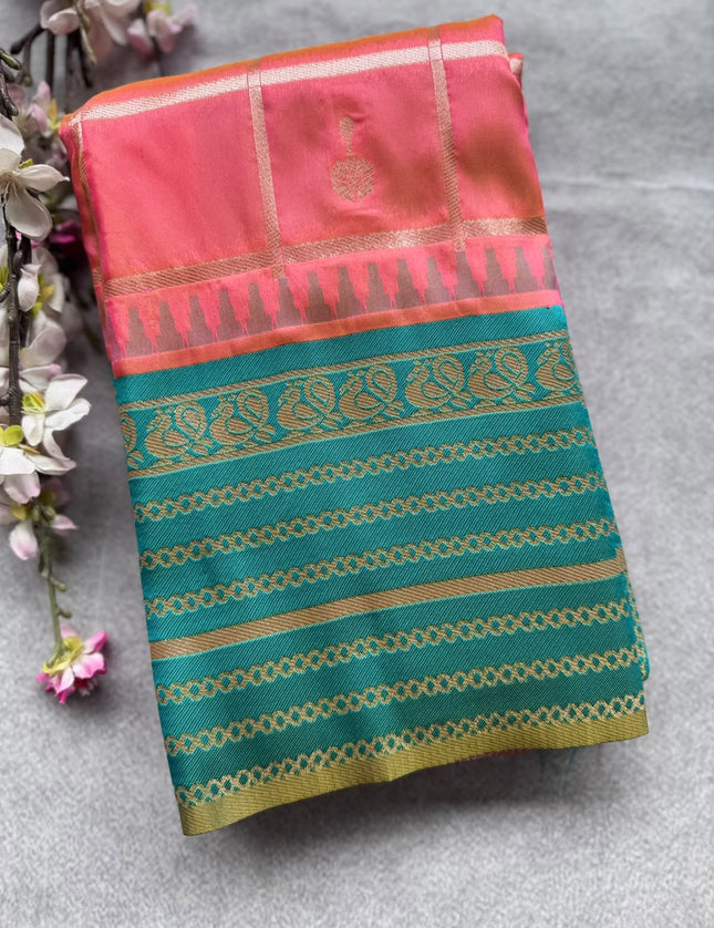 Pink Soft Silk Saree 109