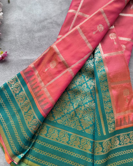 Pink Soft Silk Saree 109