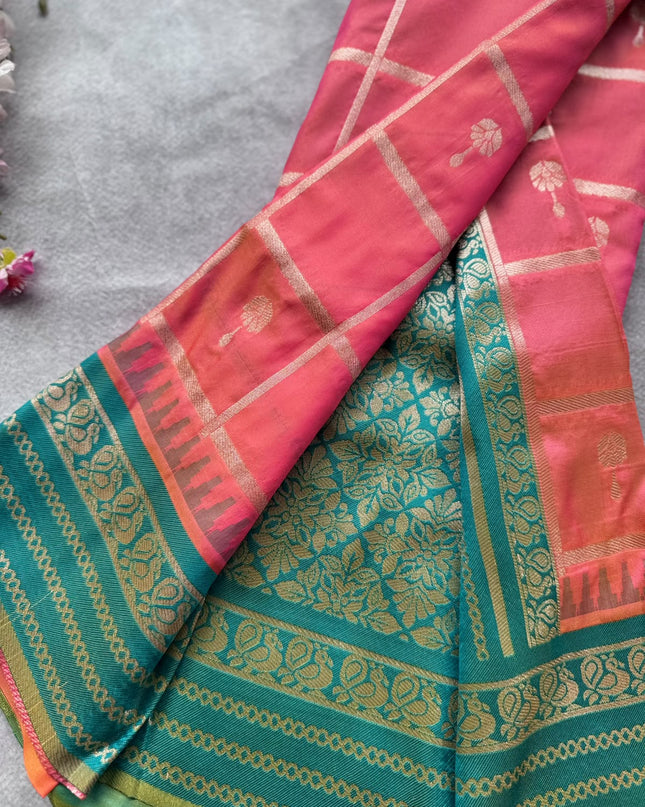 Pink Soft Silk Saree 109
