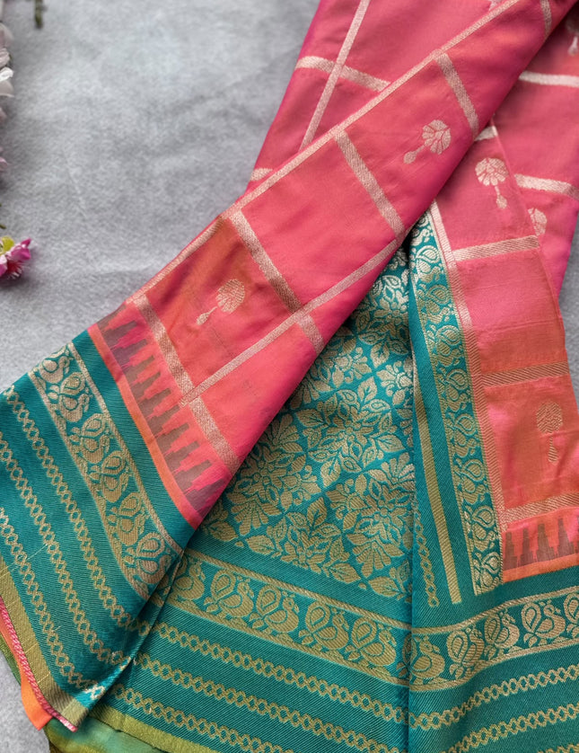 Pink Soft Silk Saree 109