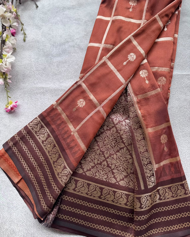 Brown Soft Silk Saree 109