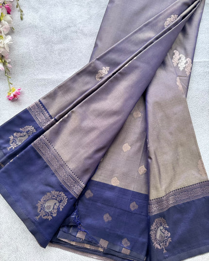Grey Soft Silk Saree 109