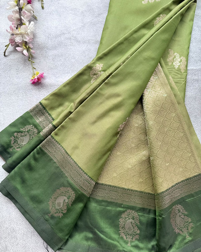 Green Soft Silk Saree 109