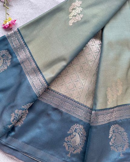 Grey Soft Silk Saree 109
