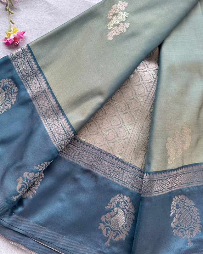 Grey Soft Silk Saree 109