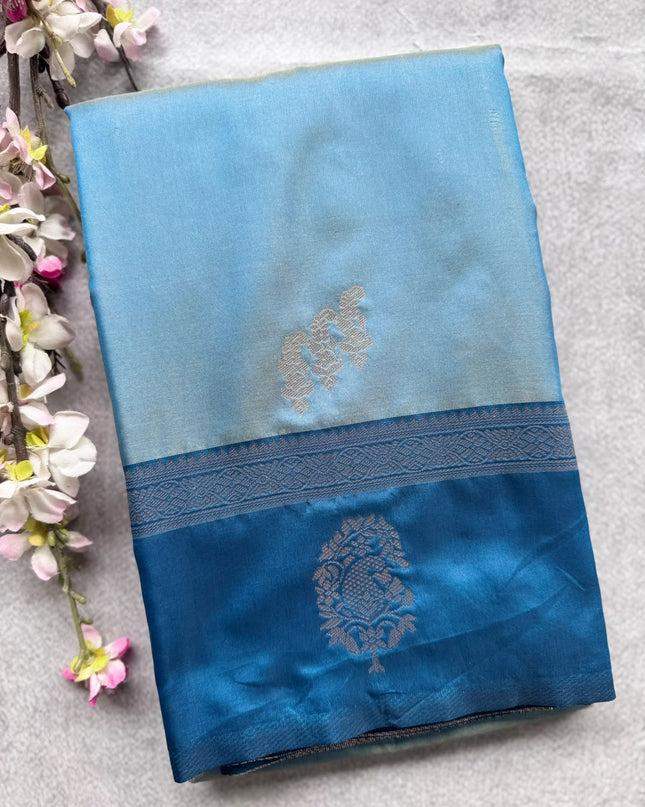 Blue Soft Silk Saree 109