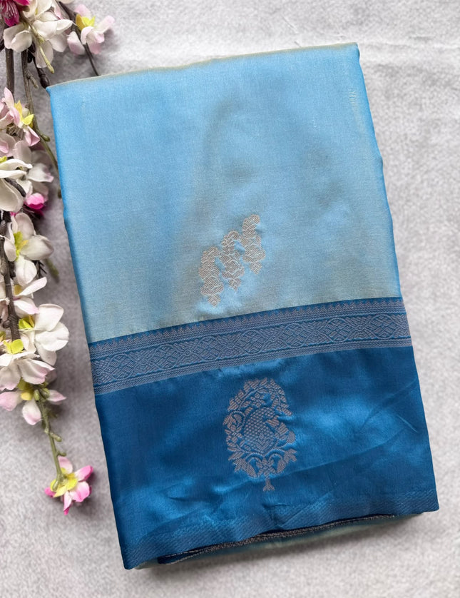 Blue Soft Silk Saree 109