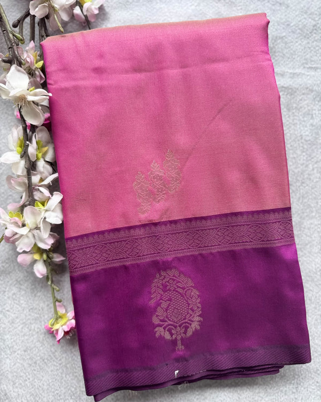 Pink Soft Silk Saree 109