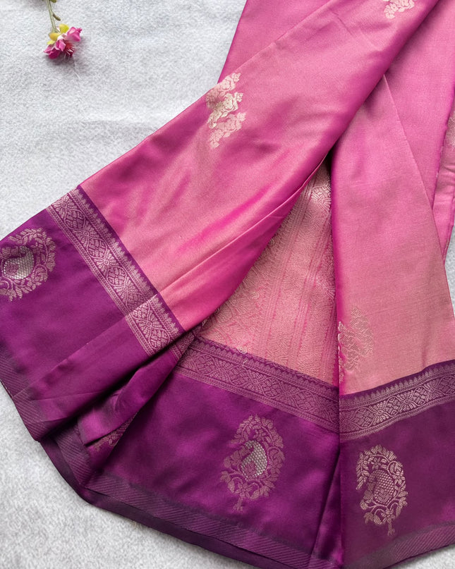 Pink Soft Silk Saree 109