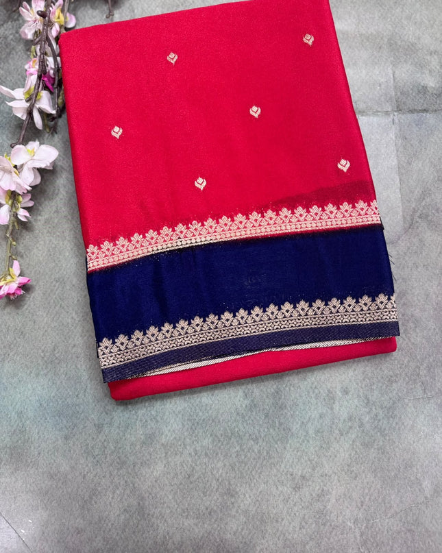 Red Semi Georgette Saree 109