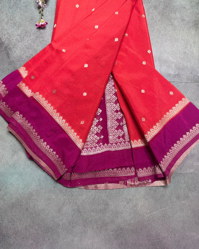 Orange Semi Georgette Saree 109