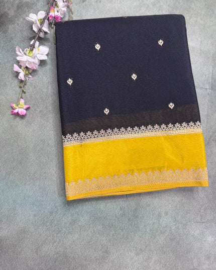 Black Semi Georgette Saree 109