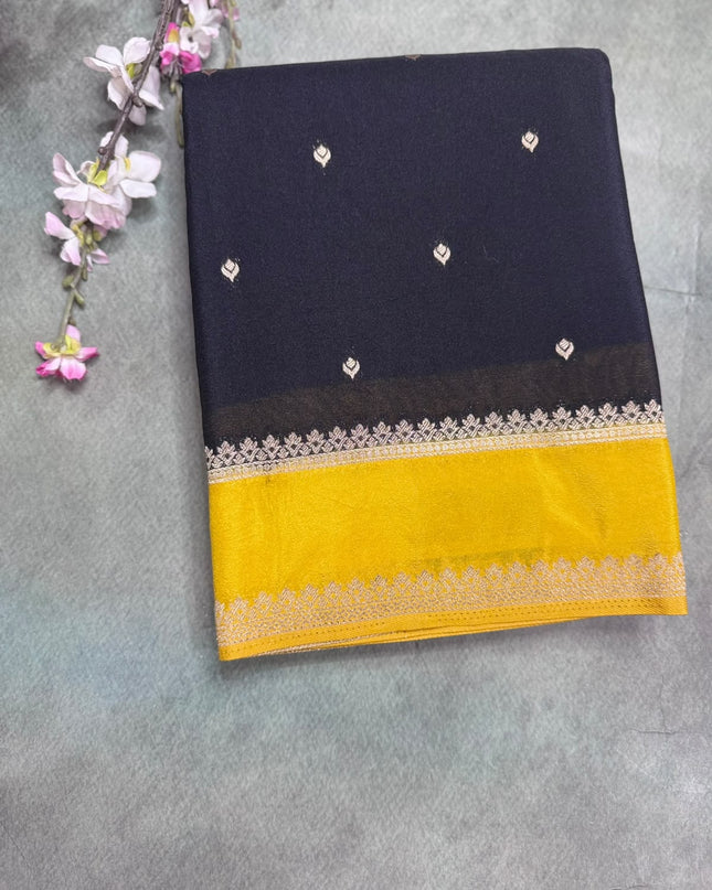 Black Semi Georgette Saree 109