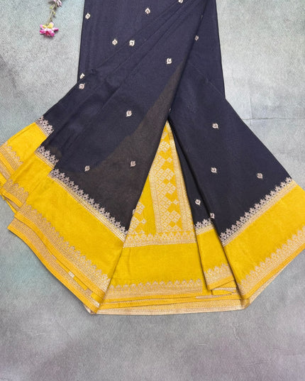 Black Semi Georgette Saree 109