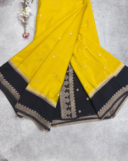 Yellow Semi Georgette Saree 109